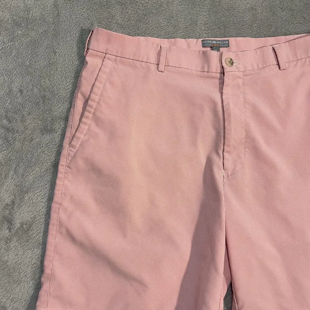 Peter Millar Carrboro Shorts Mens 36 Stripe Wicking Performance Golf Casual